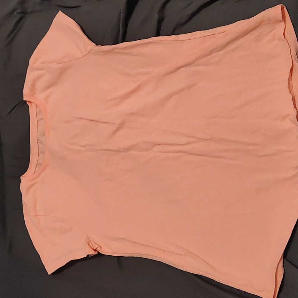 Wonder Nation Girls Peach Short Sleeve Tee Shirt Size 10-12 Plus